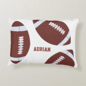アメリカンフットボールのグリディロンパーソナライズされたボール アクセントクッション (裏面)