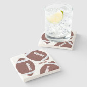 アメリカンフットボールのグリディロンパーソナライズされたボール ストーンコースター (横)