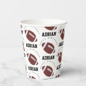 アメリカンフットボールのグリディロンボール誕生日パーティー 紙コップ (裏面)