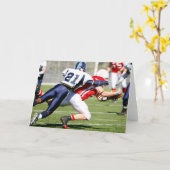 アメリカンフットボールのグリーティングカード カード (黄色い花)