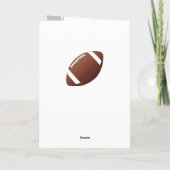 アメリカンフットボールのコーチのサッカーボールのグレーフォト サンキューカード (裏面)