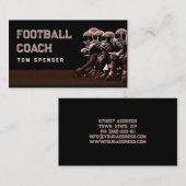 アメリカンフットボールのコーチの名刺 名刺 (正面/裏面)