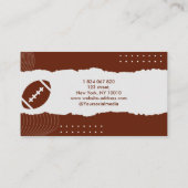 アメリカンフットボールのコーチの名刺 名刺 (裏面)