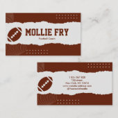 アメリカンフットボールのコーチの名刺 名刺 (正面/裏面)