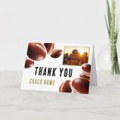 アメリカンフットボールのコーチ名写真 サンキューカード (正面)