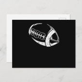 アメリカンフットボールのシルエットチームのスポーツ選手 ポストカード (正面/裏面)