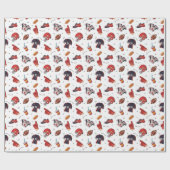 アメリカンフットボールのシームレスパターンスポーツ愛好家 ラッピングペーパー (フラット)