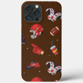 アメリカンフットボールのシームレスパターンスポーツ愛好家 Case-Mate iPhoneケース (裏面)