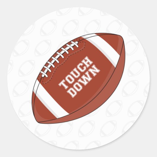 アメリカンフットボールのステッカーシート ラウンドシール (正面)