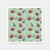 アメリカンフットボールのスポーツパターン スタンダードカクテルナプキン (正面)