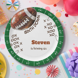 アメリカンフットボールのスポーツボール子供の誕生日 ペーパープレート