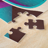 アメリカンフットボールのスポーツボール抽象芸術 ジグソーパズル (側面)