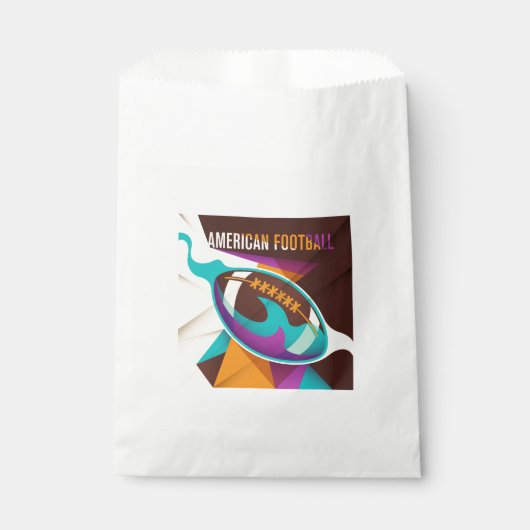 アメリカンフットボールのスポーツボール抽象芸術 フェイバーバッグ (正面)