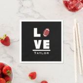 アメリカンフットボールのスポーツ愛好家 スタンダードカクテルナプキン (インサイチュ)