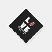 アメリカンフットボールのスポーツ愛好家 スタンダードカクテルナプキン (角)