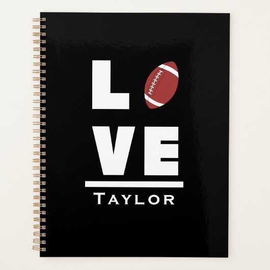 アメリカンフットボールのスポーツ愛好家 プランナー手帳 (正面)