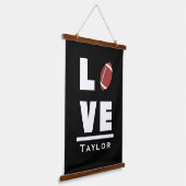 アメリカンフットボールのスポーツ愛好家 吊り下げ型タペストリー (傾斜あり)