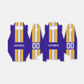 アメリカンフットボールのチームが紫と黄色を彩る フェイバーボックス (折り畳みなし)