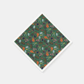 アメリカンフットボールのチームはオレンジとブルーの色を付ける スタンダードカクテルナプキン (角)