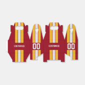 アメリカンフットボールのチームカラーは赤と黄色 フェイバーボックス (折り畳みなし)