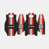 アメリカンフットボールのチームカラーズブラックとオレンジ フェイバーボックス (折り畳みなし)