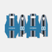 アメリカンフットボールのチームカラーズブルーとシルバー2 フェイバーボックス (折り畳みなし)