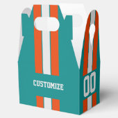 アメリカンフットボールのチームカラーターコイズとオレンジ フェイバーボックス (オープン)