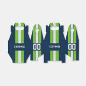 アメリカンフットボールのチームカラーティール（緑がかった色）とグリーン フェイバーボックス (折り畳みなし)