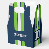 アメリカンフットボールのチームカラーティール（緑がかった色）とグリーン フェイバーボックス (オープン)