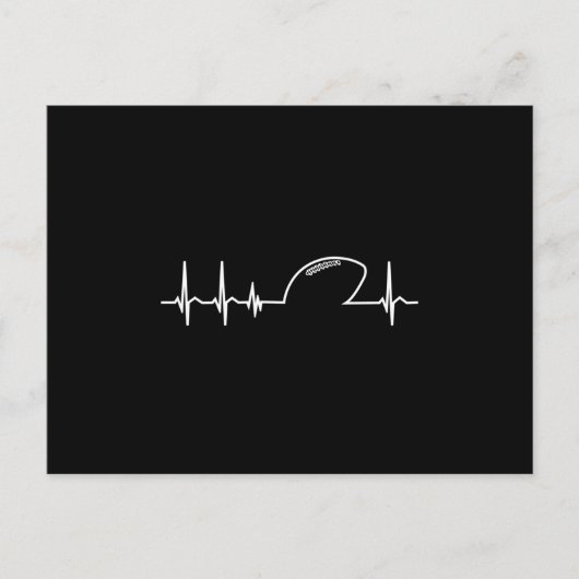 アメリカンフットボールのチームハートハートビートプレーヤーギフト ポストカード (正面)