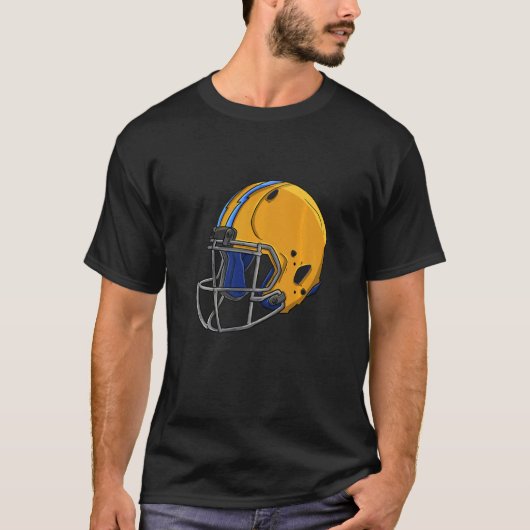 アメリカンフットボールのチームメンズサッカーヘルメットの愛 Tシャツ (正面)