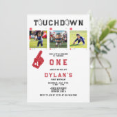 アメリカンフットボールのドラゴンが1歳の誕生日を飾る 招待状 (スタンド正面)