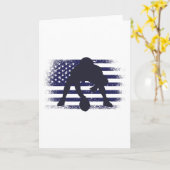 アメリカンフットボールのファンジャージーシャツUSA国旗 カード (黄色い花)