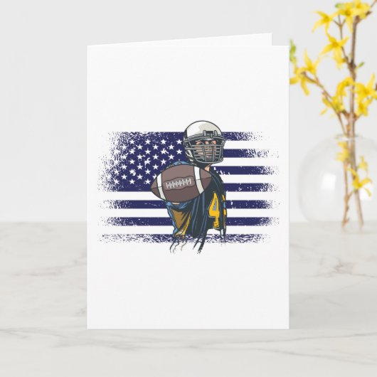 アメリカンフットボールのファンジャージーシャツUSA国旗 カード (黄色い花)