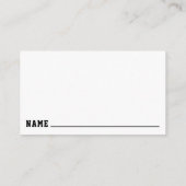 アメリカンフットボールのフィールドおむつラッフルベビーシャワー エンクロージャーカード (裏面)