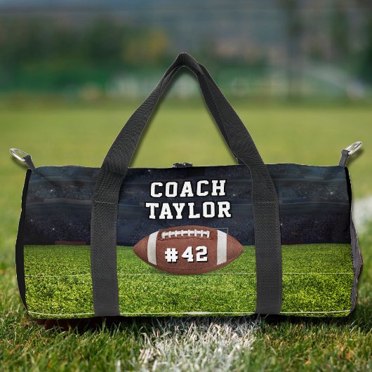 アメリカンフットボールのフィールドチーム番号コーチ ダッフルバッグ