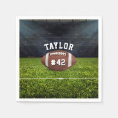 アメリカンフットボールのフィールド名チームジャージー番号 スタンダードカクテルナプキン (正面)