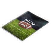 アメリカンフットボールのフィールド名チームジャージー番号 ノートブック (左側)