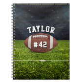 アメリカンフットボールのフィールド名チームジャージー番号 ノートブック (正面)