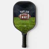 アメリカンフットボールのフィールド名チームジャージー番号 ピックルボールラケット (裏面)