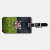 アメリカンフットボールのフィールド名チームジャージー番号 ラゲッジタグ (正面横)