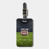 アメリカンフットボールのフィールド名チームジャージー番号 ラゲッジタグ (正面縦)