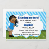 アメリカンフットボールのベビーシャワーパーティの招待状 招待状 (正面/裏面)