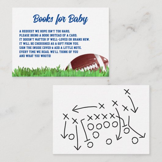 アメリカンフットボールのベビー エンクロージャーカード (正面/裏面)