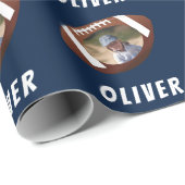 アメリカンフットボールのボーイフォト ラッピングペーパー (ロールコーナー)