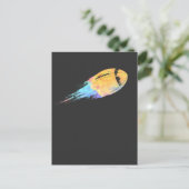 アメリカンフットボールのボールのスプラッシュカラー ポストカード (スタンド正面)