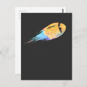 アメリカンフットボールのボールのスプラッシュカラー ポストカード (正面/裏面)