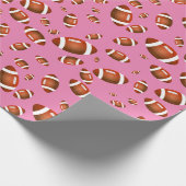 アメリカンフットボールのボールの継ぎ目のないパターン ラッピングペーパー (角)