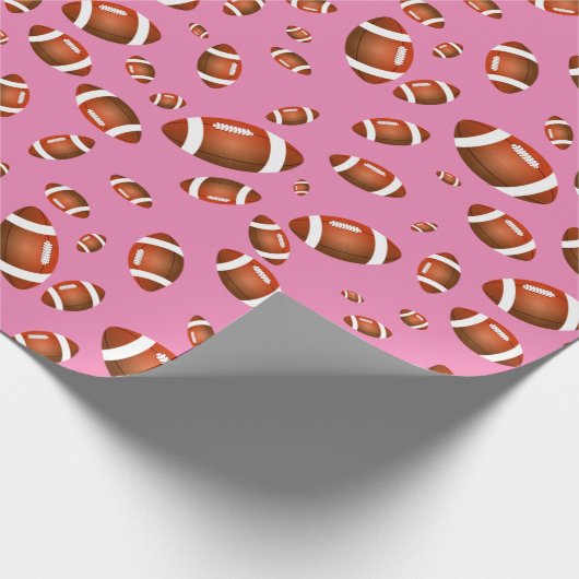 アメリカンフットボールのボールの継ぎ目のないパターン ラッピングペーパー (角)