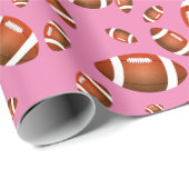 アメリカンフットボールのボールの継ぎ目のないパターン ラッピングペーパー (ロールコーナー)